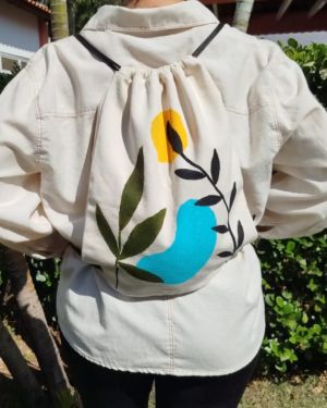 Mochila Saco  – Lona e Alma